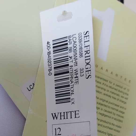 BNWT Barbour Womens White Rain Jacket UK Size 12 Lightweight Union Jack Lining. - Picture 13 of 16